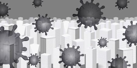 Corona virus fashion world backgroundのイラスト素材