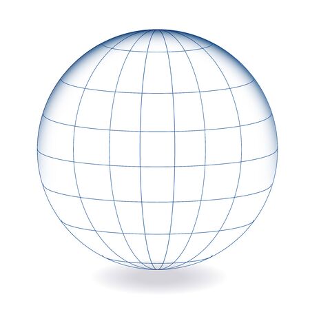 Sphere line circle three-dimensional iconのイラスト素材