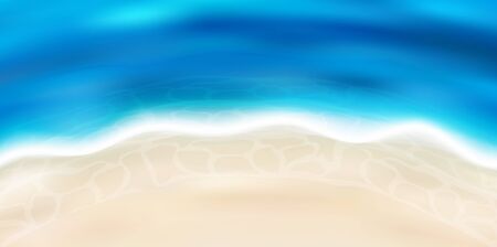 Sea wave blue summer backgroundのイラスト素材