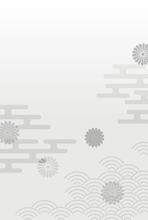 Chrysanthemum mourning flowers pattern backgroundのイラスト素材