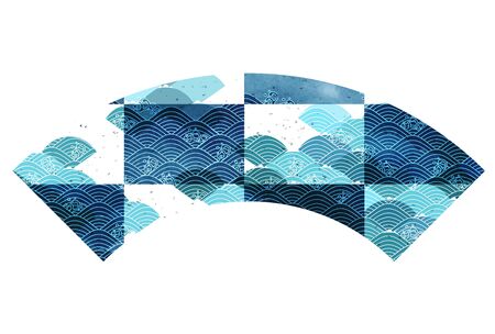 Ocean wave fan summer iconのイラスト素材