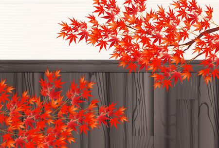 Autumn leaves maple autumn backgroundのイラスト素材