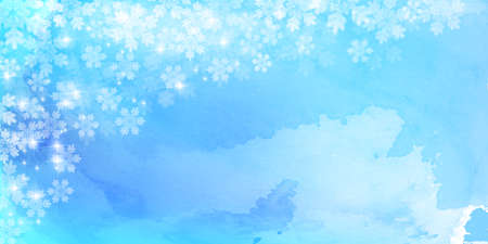 Christmas snow winter light backgroundのイラスト素材