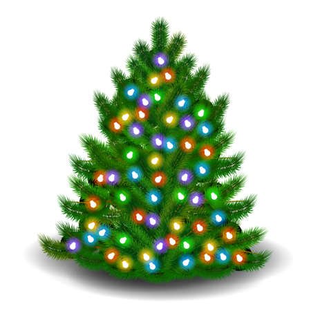 Christmas fir tree winter iconのイラスト素材