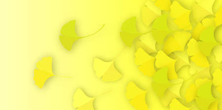 Autumn leaves ginkgo autumn backgroundのイラスト素材