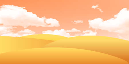 Autumn leaves meadow Sky backgroundのイラスト素材