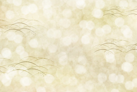 Grass watercolor japanese pattern background