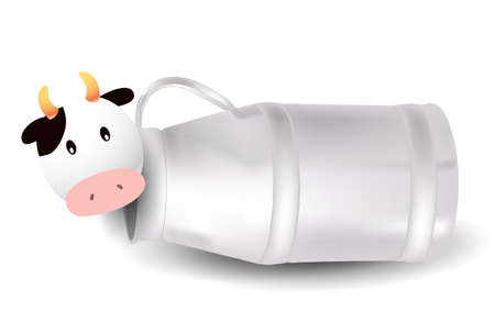 Cow New Year card zodiac iconのイラスト素材