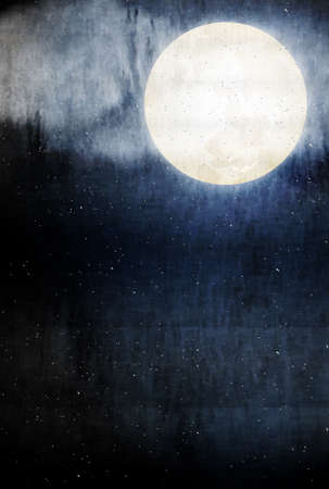 Moon viewing  Fifteen nights Watercolor backgroundのイラスト素材