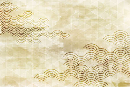 Japanese pattern New Year's card pattern backgroundのイラスト素材