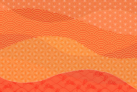 Japanese pattern autumn pattern backgroundのイラスト素材