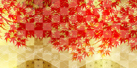 Autumn leaves maple autumn backgroundのイラスト素材