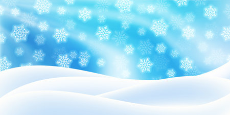 Christmas snow winter watercolor backgroundのイラスト素材