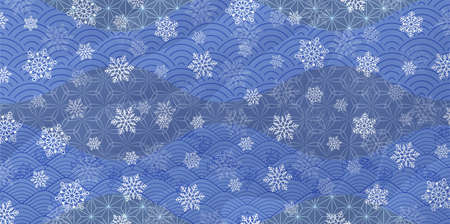 Christmas snow winter watercolor backgroundのイラスト素材