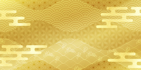 Japanese pattern New Year's card pattern backgroundのイラスト素材