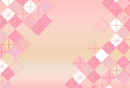 Japanese pattern New Year's card pattern backgroundのイラスト素材