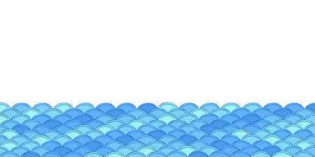 Wave sea New Year's card backgroundのイラスト素材