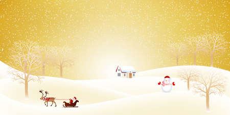 Christmas snow winter watercolor backgroundのイラスト素材