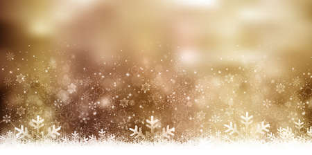 Golden snowflake on blurredのイラスト素材