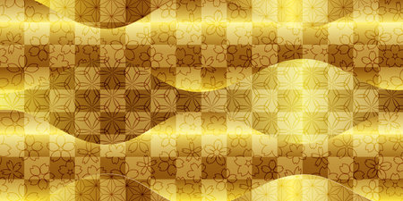 Japanese pattern New Year's card pattern backgroundのイラスト素材