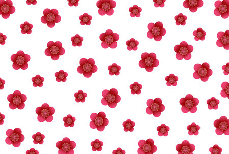 Plum spring New Year's card backgroundのイラスト素材