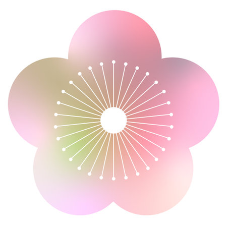 Plum blossom Japanese pattern iconのイラスト素材