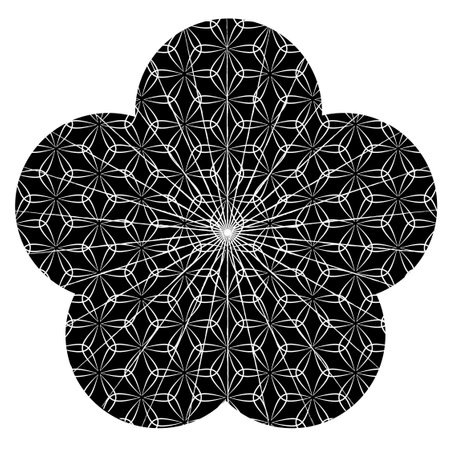 Plum blossom Japanese pattern iconのイラスト素材