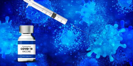 vaccine virus repulsion backgroundのイラスト素材