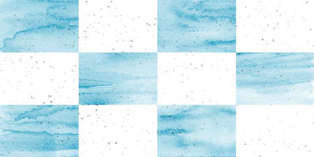 Watercolor blue Japanese paper pattern backgroundのイラスト素材