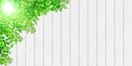 Fresh green leaves spring backgroundのイラスト素材