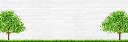 Fresh green wood grain wall backgroundのイラスト素材
