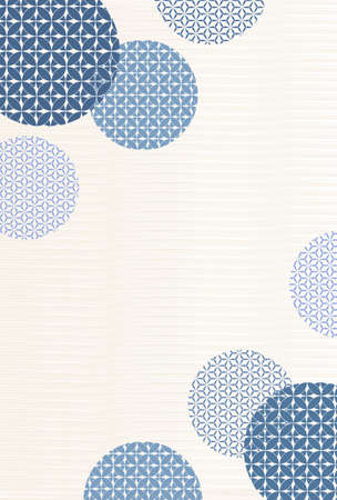 Japanese pattern summer greetings summer backgroundのイラスト素材