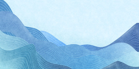 Sea wave Japanese pattern summer visit