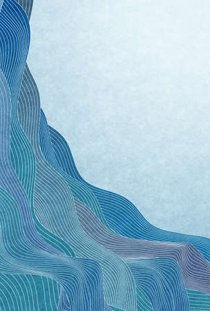 Sea wave Japanese pattern summer visit