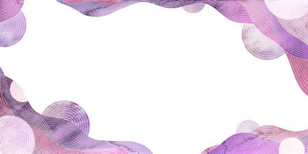 Sea wave frame Summer greeting cardのイラスト素材