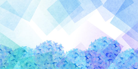 Hydrangea rainy season Japanese paper background