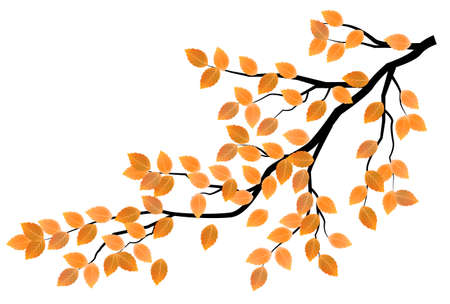 Autumn leaves autumn watercolor iconのイラスト素材