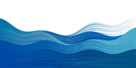 Wave sea summer greetings backgroundのイラスト素材