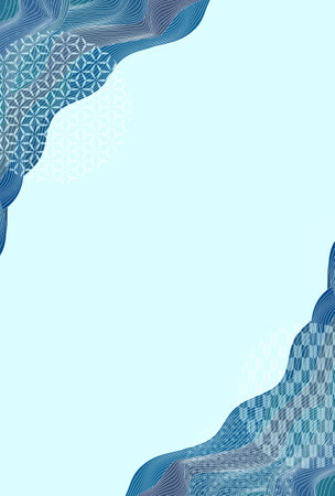 Summer greeting wave Japanese pattern backgroundのイラスト素材