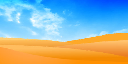 Autumn meadow sky landscape backgroundのイラスト素材