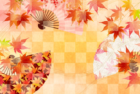 Autumn leaves maple autumn backgroundのイラスト素材