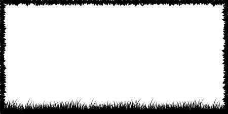 Halloween frame grass autumn backgroundのイラスト素材