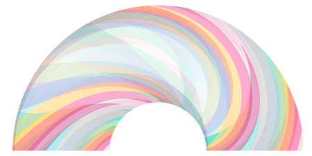 Colorful semicircle pastel arch iconのイラスト素材