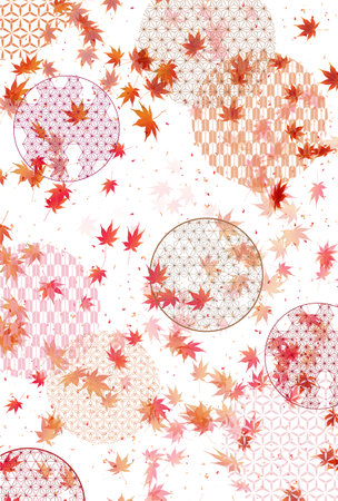 Autumn leaves maple autumn backgroundのイラスト素材