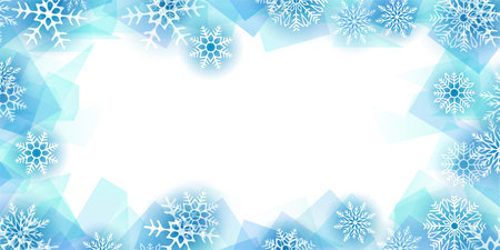Christmas snow winter Japanese paper backgroundのイラスト素材