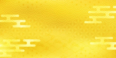 New Year's card lucky charm Japanese pattern backgroundのイラスト素材