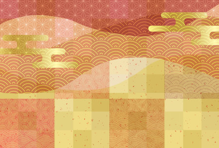 Japanese pattern Japanese paper backgroundのイラスト素材