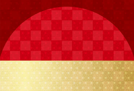 Japanese pattern New Year's card pattern backgroundのイラスト素材