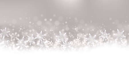 Snow Christmas winter watercolor backgroundのイラスト素材