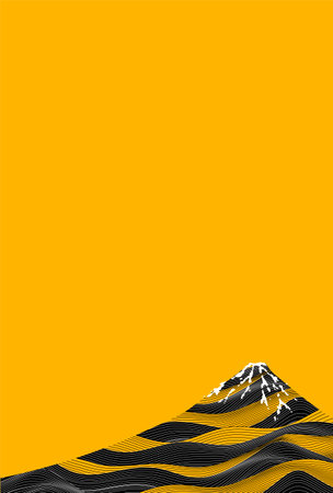 Tiger New Year's card Mt. Fuji backgroundのイラスト素材